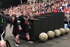 Eddie Hall takes another Britains Strongest Man title in style