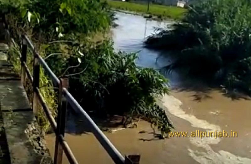 ਭਾਰੀ ਮੀਹ ਨਾਲ ਠੋਆਣਾ ਚੋ ਟੁੱਟਣ ਤੋਂ ਬਾਅਦ - Video from Kot - Mahilpur Bridge 